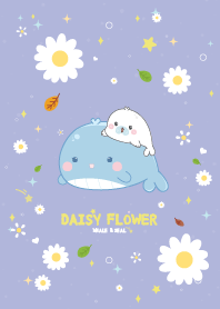 Whale&Seal Daisy Flower Kawaii