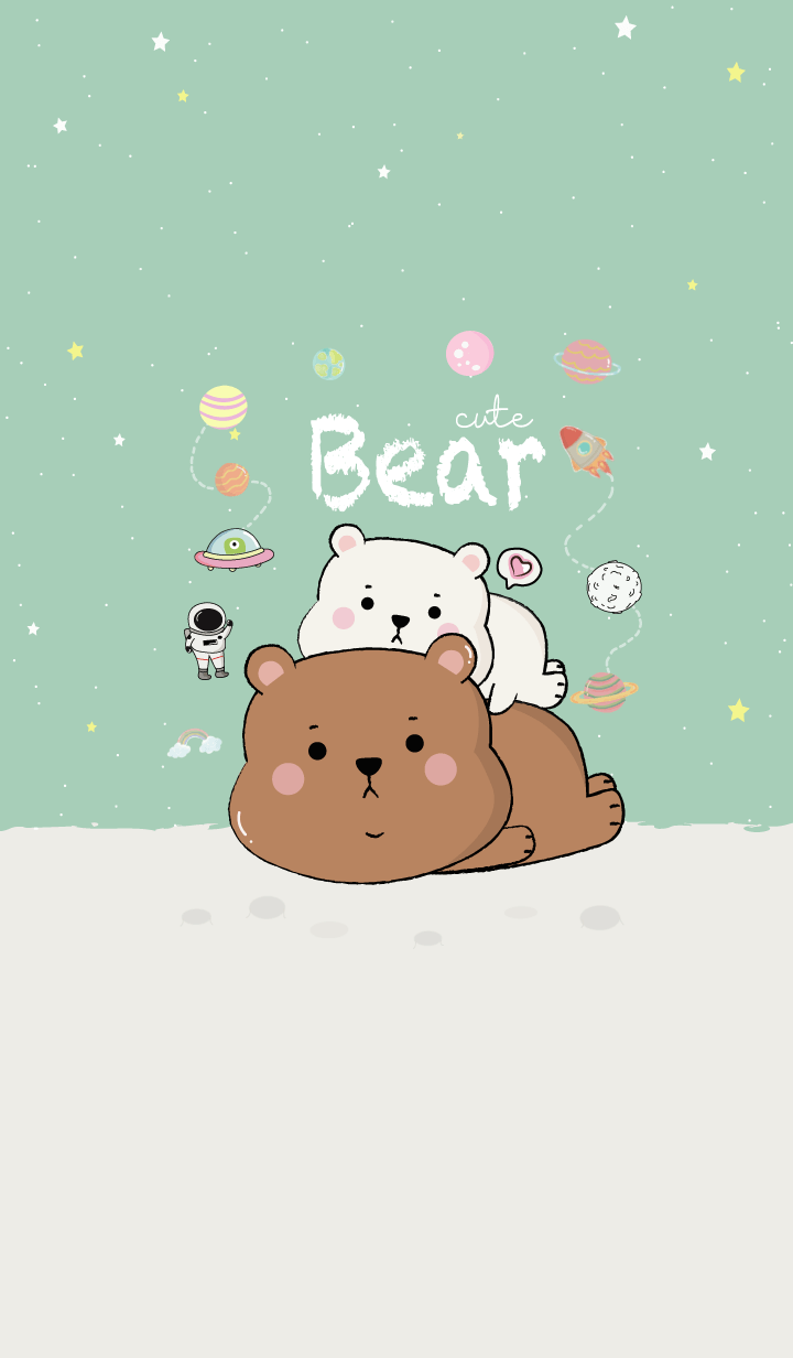 Bear Cute. (Green Mint)