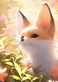 Little fox in the forest