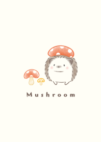 Hedgehog and Mushroom -red-