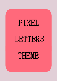 PIXEL LETTERS THEME[RED]-BEIGE