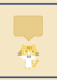 ドットなにゃんこ-----ちゃしろ