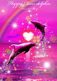 Attract good luck Happy Clover Dolphin