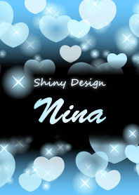 Nina-Name-Light blue Heart
