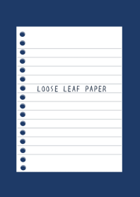 LOOSE LEAF PAPER/NAVY BLUE