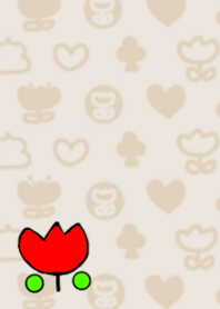 Tulip Monogram.Clear beige color
