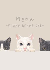 Meow-Mixed breed cat 02-PASTEL BROWN