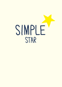 Simple star - yellow x navy-