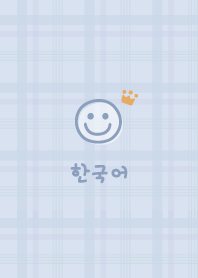 Korea Plaid<Crown>blue