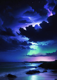 Dark night sky - Seaside D675B3