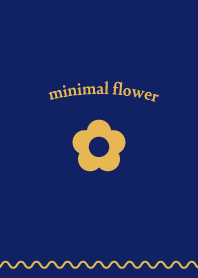 Minimal Flower - Navy