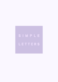 シンプル 文字だけ / ラベンダーパープル