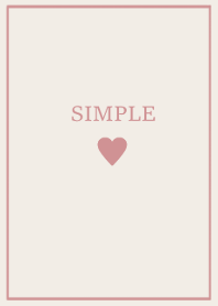 大人のシンプルハート =pinkrose beige=