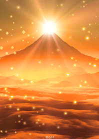 幸運が降り注ぐ✨黄金の富士山