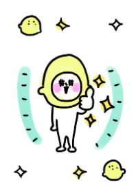 Colorful happy lemon man 3