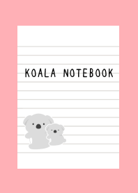 KOALA NOTEBOOK-PINK REDj