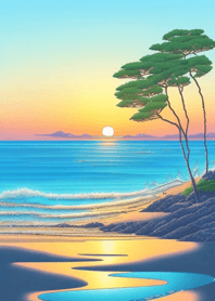 Summer beach coconut trees B88088