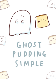 Simple Ghost Pudding White Blue.