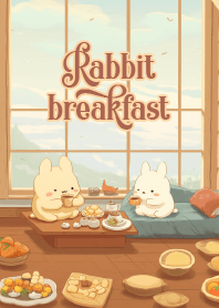 cute rabbit in the minimal cafe