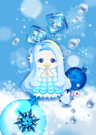 アマビエ8(雪、ペンギン、コロナ）