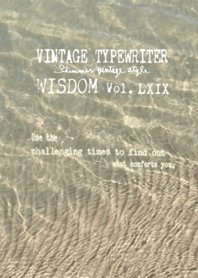 VINTAGE TYPEWRITER WISDOM Vol.LXIX
