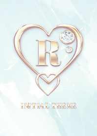 [ R ] Heart Charm & Initial  - Blue 2