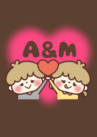 Love Love Couple Initial Theme. A and M