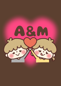 カップルイニシャル♡着せかえ A＆M