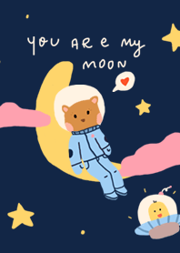 Galaxy: kamu adalah bulan ku