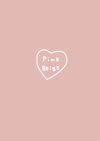 Heart pink beige.