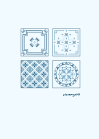 blue traditional tile