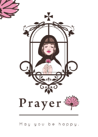 お祈りする女性