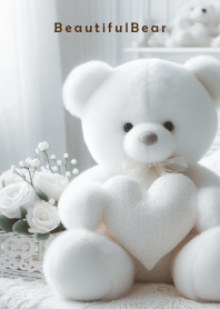 Beautiful Bear-WHITE HEART 17