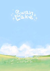Swan Lake - flower field