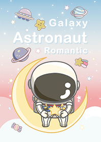 浩瀚宇宙 可愛寶貝太空人 浪漫漸層 紅藍色