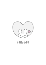兔子 心 [白色]