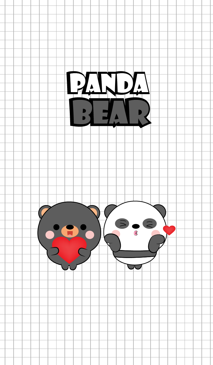 Mini Cute Black Bear & Panda (jp)