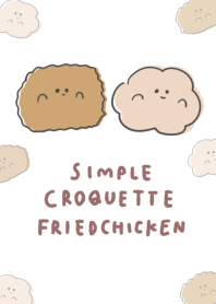 Croquette Fried chicken White Blue