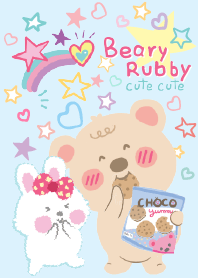 Beary and Rabby cute blue