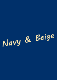 Navy & beige