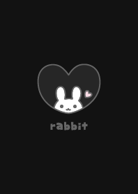 うさぎハート[ブラック]