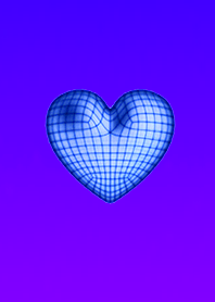 Wire Heart Blue Purple