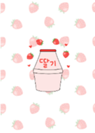 Strawberry Milk Korean Line Theme Line Store