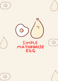 simple mayonnaise fried egg beige.