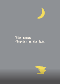 The moon floating on the lake