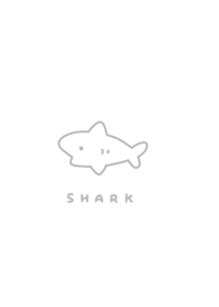 可愛的鯊魚 / white gray