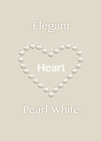 Elegant Heart Pearl White