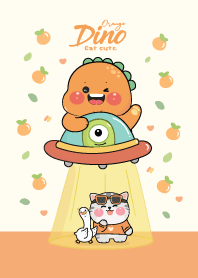Dino & Cat love orange :D