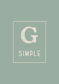 simple initials G antique green