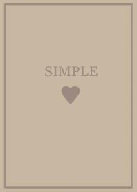 SIMPLE HEART =milktea beige=